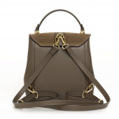 Rucsac dama din piele naturala DiAmanti Marco Taupe Scuro